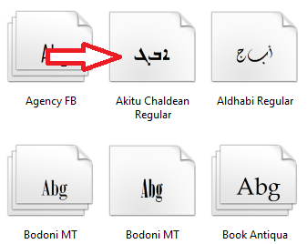 Install Chaldean font step 3
